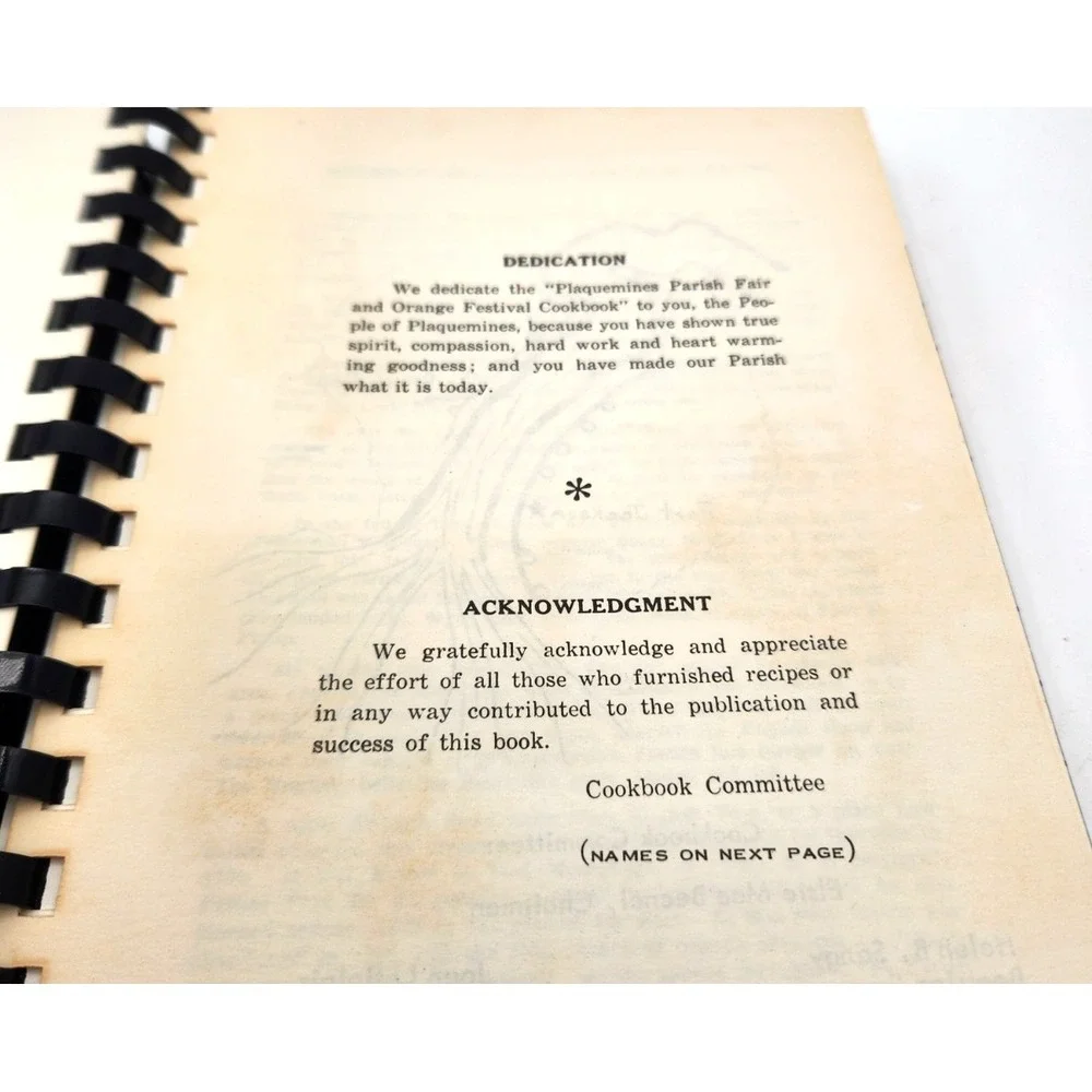 PLAQUEMINES PARISH FAIR ORANGE FESTIVAL Cookbook Vintage Spiral 1979